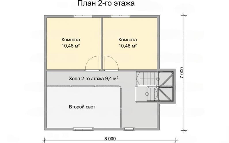 Двухэтажная каркасная баня Карелия 8