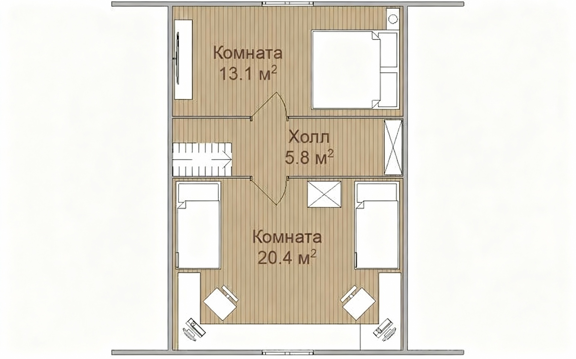 Каркасный и брусовой дом Стрелец 2 5