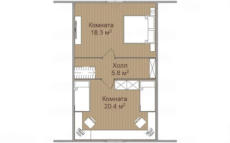 Каркасный и брусовой дом Стрелец 3 5